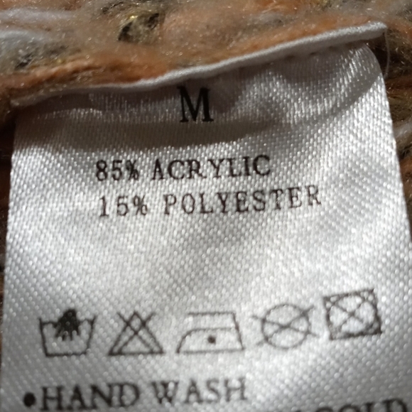 Chunky loose knit cowl neck sweater medium - Picture 8 of 9